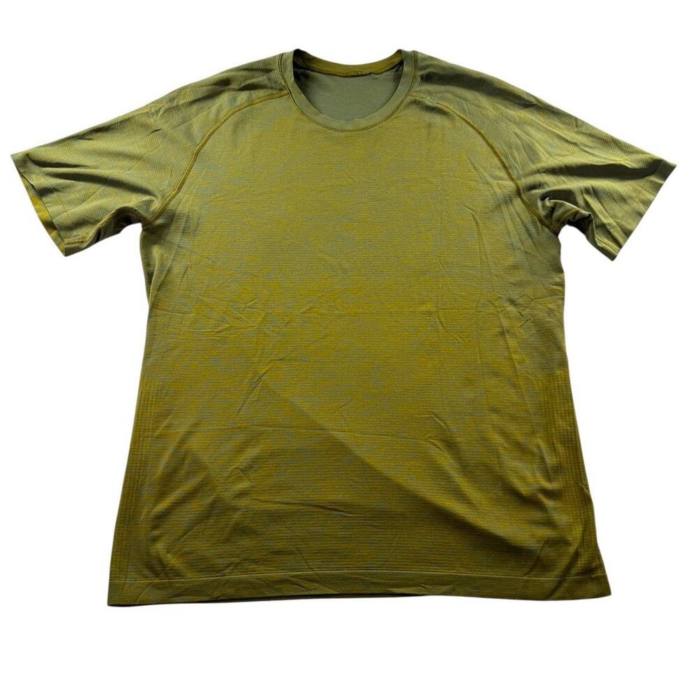 lululemon Metal Vent Tech Short Sleeve Mens L Green Training Workout Shirt
